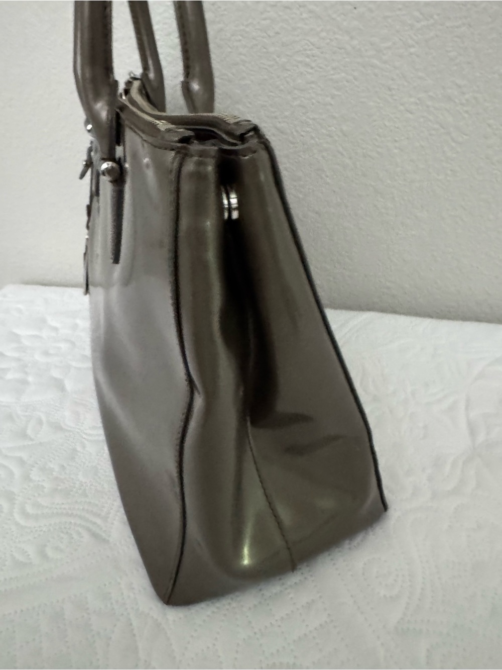 Lauren Ralph Lauren Newbury Double Zip Satchel Bag Tote - Picture 6 of 15
